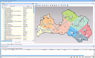 Latvian DVB-T/IPTV head-end - XMS topoloisk karte