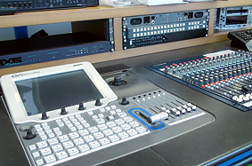 Equipment installation at TV3 Riga facility