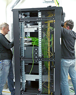 Equipment installation at TV3 Riga facility