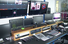 Equipment installation at TV3 Riga facility