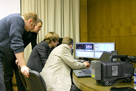 Panasonic P2 tapeless technology seminars - Thomson GV NLE workstation