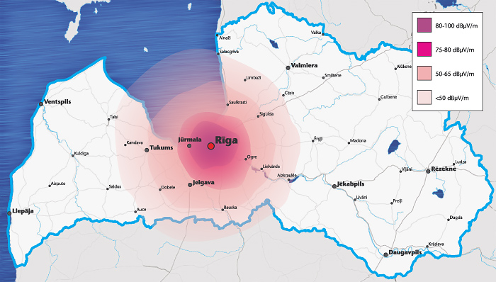 Покрытие dvb t2 карта