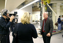 Latvian State TV representatives in the official opening ceremony