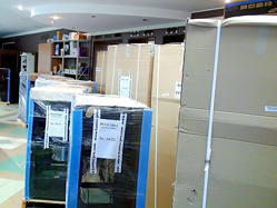 Equipment prepared for shipment