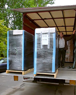 Equipment prepared for shipment