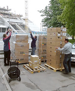Equipment prepared for shipment
