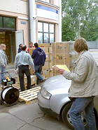 Equipment prepared for shipment