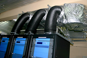 The installation of Thomson transmitters