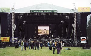 Megascreen video wall in Valmiera (setting up)